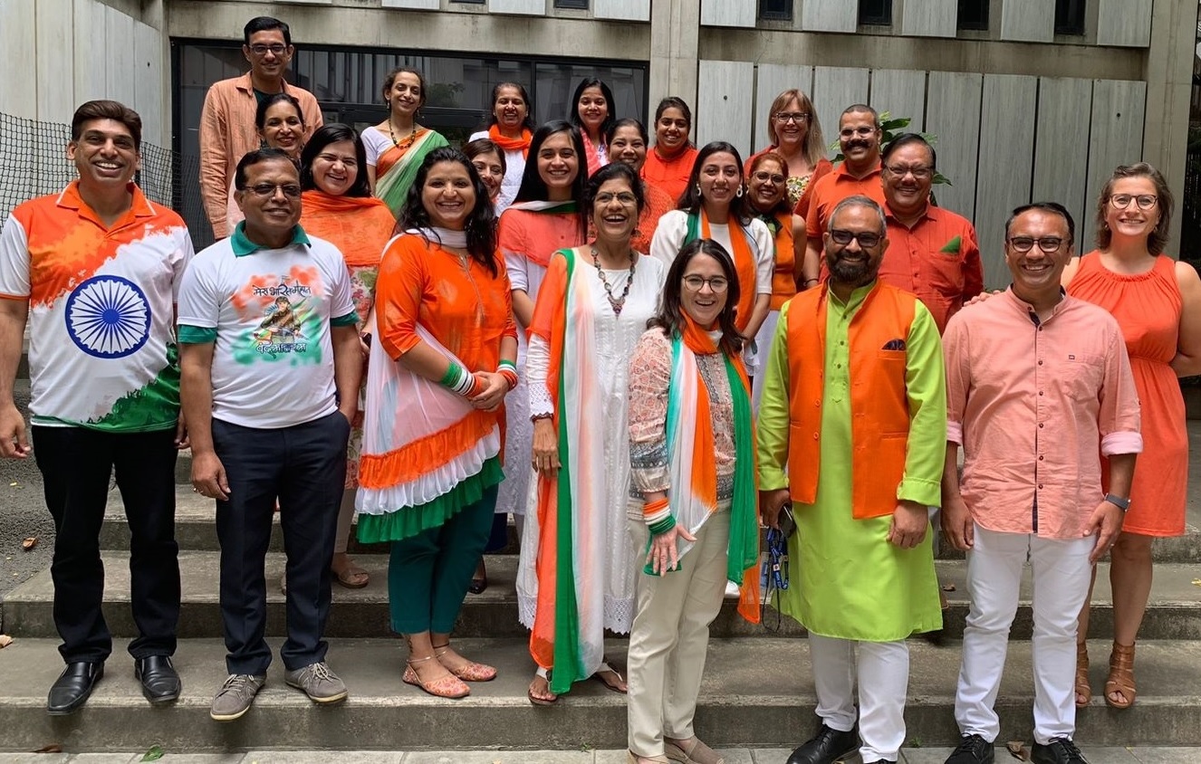 Estelle Sirieix with locally engaged staff in Delhi, India